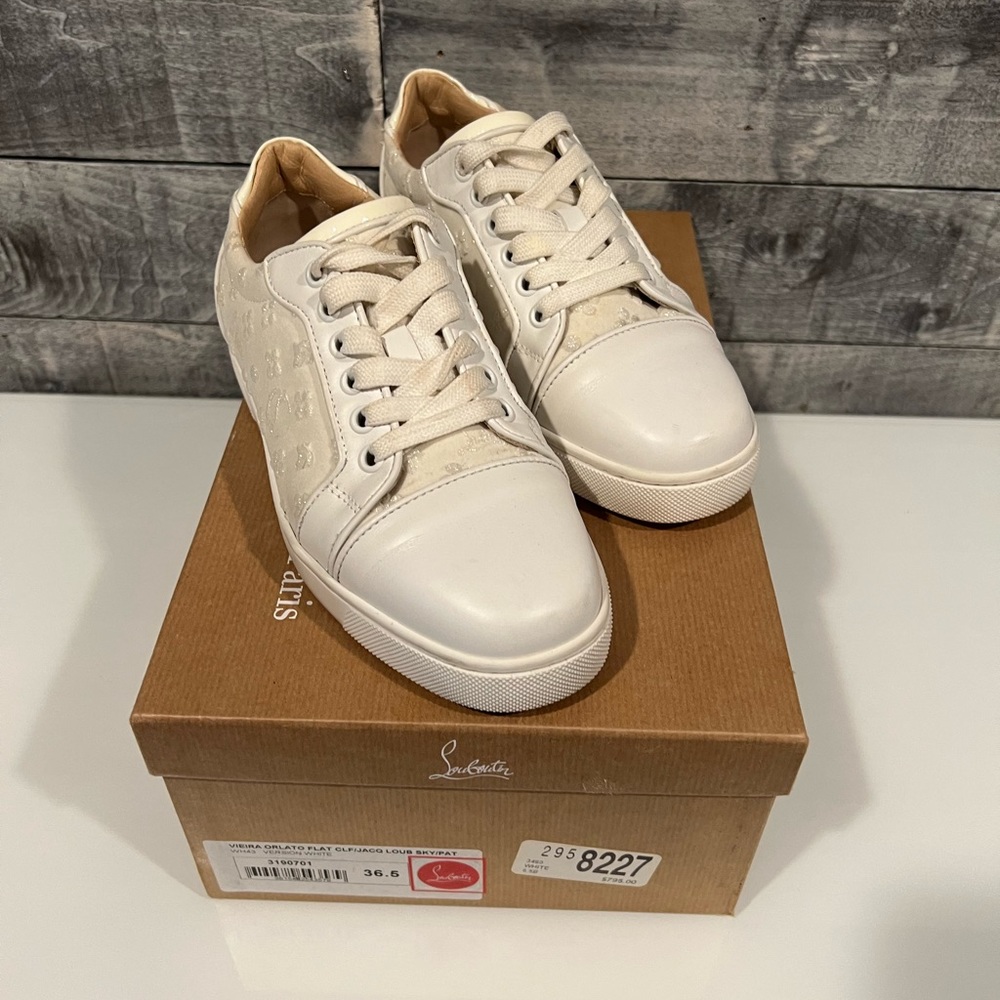 White low Christian Louboutin sneakers